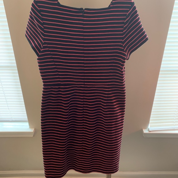 Talbots pink and black striped dress - Picture 2 of 4